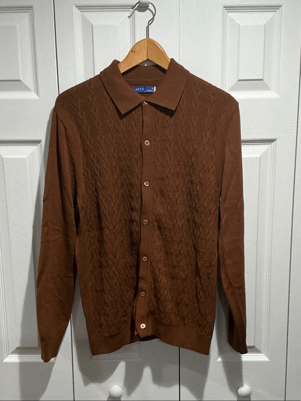 Apt. 9 Brown Button-Up Knit Sweater